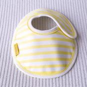 Yellow + White Striped Newborn Bib - Babyboo
