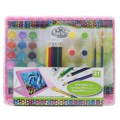 Mixed Media Art Set With Easel - Pink - 31 Piece image