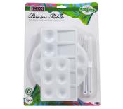 Icon 5 Piece Plastic Painters Palette &amp; Knives Set image