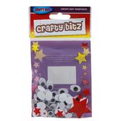 Crafty Bitz Pack 50 Oval Wiggle Goggly Eyes image