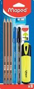 Maped - 8 piece Carded Stationery Set