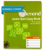 Ormond 40 Page 10mm Square Durable Cover Junior Sum Copy