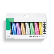 Reeves Acrylic Set 8 x 22ml - Metallic Colours image
