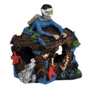 AquaOne Diver On Treasure Chest 10x11.5x11cm image