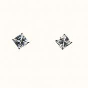 9 ct white gold cubic zirconia studs image