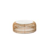 Palm Coffee Table – Beige Frame with Glass Top image