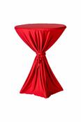 Classic Red Full-Length Pod Linen for High Bar Tables image