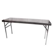 Rectangular Stainless Steel Table 6ft x 24in with Foldable Legs
