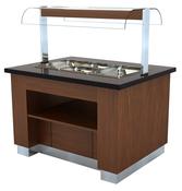 HOT BUFFET WENGE 1300 WITH 3X 1/1GN BAIN-MARIE