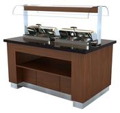 HOT BUFFET WENGE 1600 WITH 2X 1/1GN CHAFING DISH image
