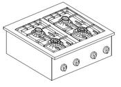 GAS RANGE 4 BU. 14KW image