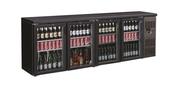 BACKBAR COOLER BLACK 4 GLASS DOORS image