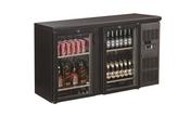 BACKBAR COOLER BLACK 2 GLASS DOORS image