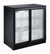 BACKBAR COOLER BLACK 2 SLIDING DOORS