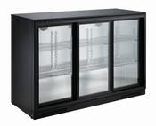 BACKBAR COOLER BLACK 3 SLIDING DOORS image