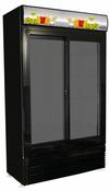 REFRIGERATOR WITH SLIDING GLASS DOORS BEZ-780 SL BLACK image