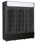 REFRIGERATOR 3 GLASS DOORS BLACK FCU-1200 BL image