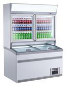 WALL MOUNTED COLD/FREEZER UNIT WHITE 2 GLASS DOORS