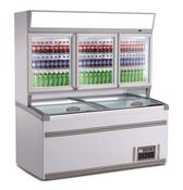 WALL MOUNTED COLD/FREEZER UNIT WHITE 3 GLASS DOORS