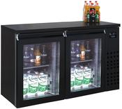 BARCOOLER BLACK 2 GLASS DOORS