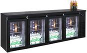 BARCOOLER BLACK 4 GLASS DOORS