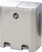 PEDAL DISPOSAL BIN 2-IN-1 BRUSHED STAINLESS STEEL
