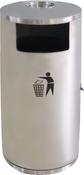 DISPOSAL BIN WITH ASHTRAY BRUSHED STAINLESS STEEL image