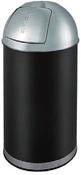 DISPOSAL BIN PUSHCAN 35L BLACK POWDER COATED image
