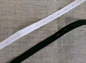 Buttonhole elastic, 20mm (white and black) - Black
