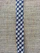 Gingham bias binding, 16mm - Blue