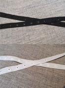 Snap fastener tape, 10mm snaps on 17mm tape (black/white/cream) - White image