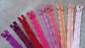 Nylon dress and skirt zips: pinks/reds - Pale Pink / 16" (40cm)