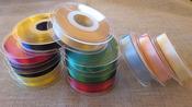 Double-faced satin ribbon (7mm / 1/4") - Cardinal Red image