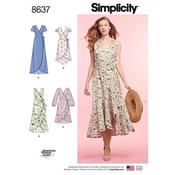 Simplicity S8637 Women's Wrap Dress - 6-8-10-12-14 image