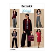B6600 Misses' Jacket, Top, Dress, Jumpsuit and Pants - XSM-SML-MED image
