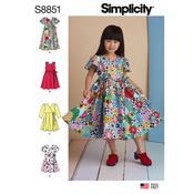 Simplicity 8851 Child's Dresses image