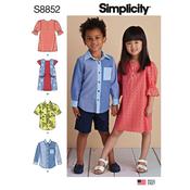 Simplicity 8852 Child's Dresses and Shirt image