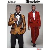 Simplicity 8899 Men's Tuxedo Jackets, Pants and Bow Tie - 46-48-50-52-54-56 image