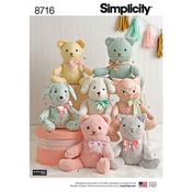 Simplicity 8716, Stuffed Animals image