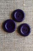 High shine 2-hole Italian rimmed buttons - Purple / 23mm image