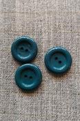 High shine 2-hole Italian rimmed buttons - Teal / 23mm image