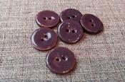 2-hole coconut shell lacquered buttons (23mm) - Purple image