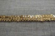 Stretch sequin tape trim - Gold image