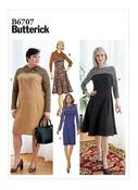 B6707 Misses'/Women's Dress - 18W-20W-22W-24W image