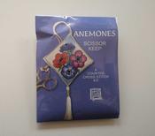 "Anemones" scissor keep cross-stitch embroidery kit