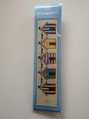 "Beach Huts" bookmark cross-stitch embroidery kit image
