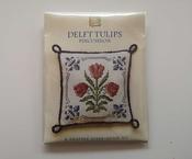 "Delft Tulip" pin cushion cross-stitch embroidery kit