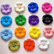 Flower Power giant buttons (60mm) - Turquoise image