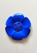 Flower Power giant buttons (60mm) - Royal Blue image