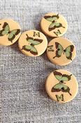 Wooden Butterfly buttons (25mm) image